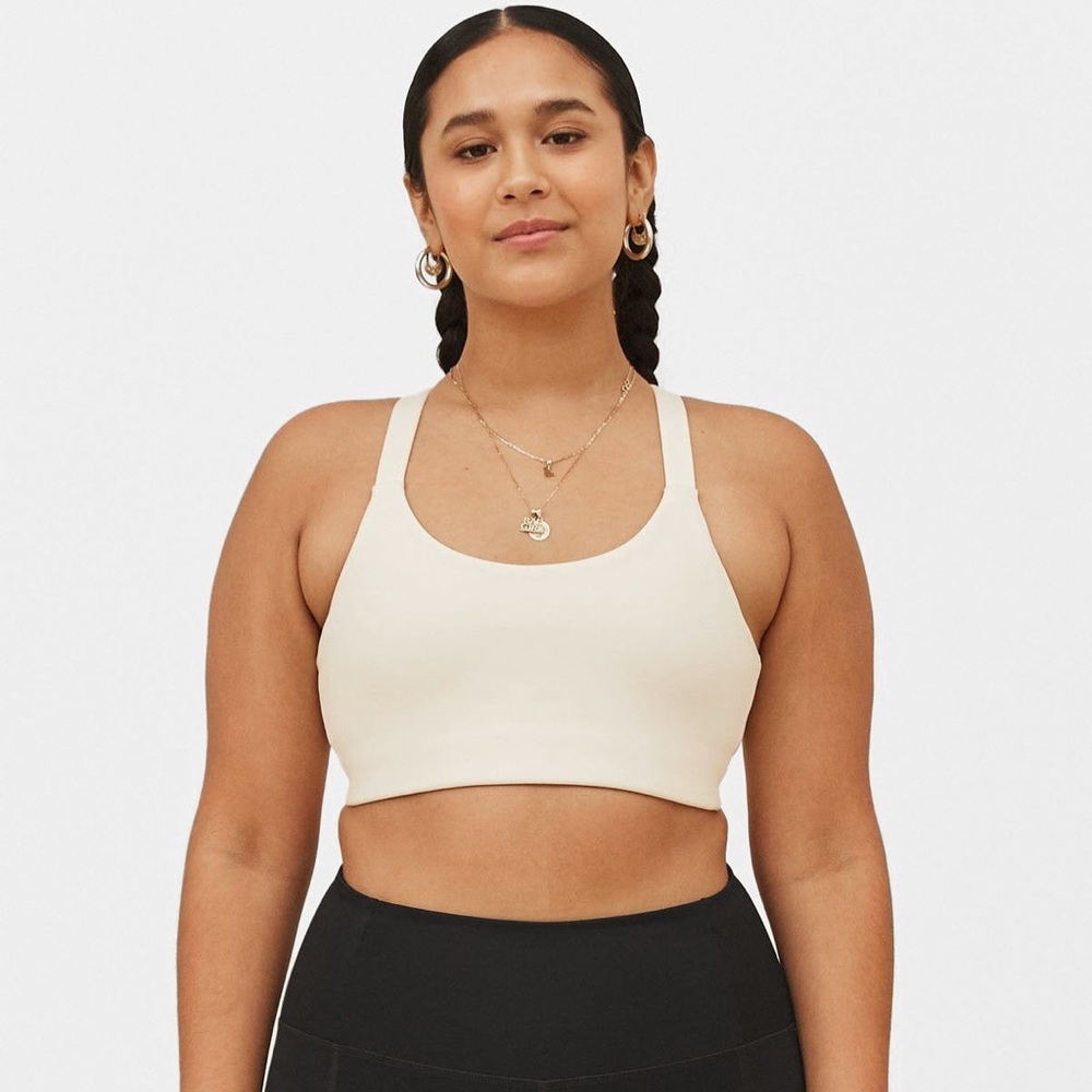 Girlfriend Collective Lou v-back sports bra ivory size XS